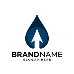 Water Up Icon Logo Design Template Illustration Vector