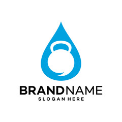 Water Fitness Icon Logo Design Template Illustration Vector