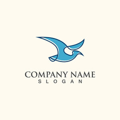 Seagull Logo design, themes, templates graphic elements wildlife animal