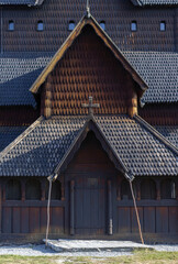 old wooden church in Norway 