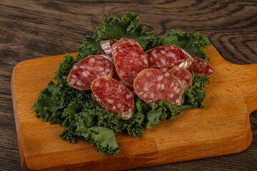 Iberian pork Fuet sausage slices