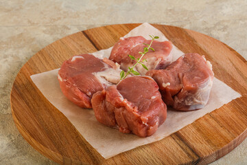 Raw pork tenderloin for cooking