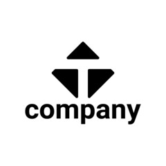 Fototapeta premium letter T square logo design