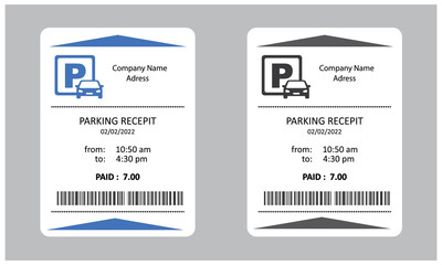 Obraz premium Two different parking tickets, vector.