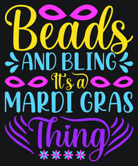 Mardi Gras T-shirt Design Vector