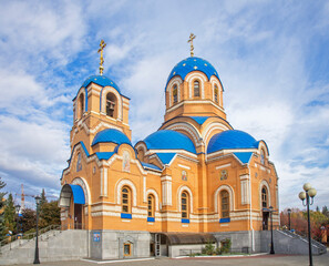 Church of Assumption of Blessed Virgin Mary in Yoshkar-Ola. Mari El Republic. Russia