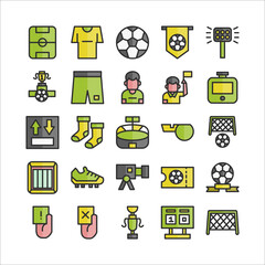 Stadium icon set vector flat line for website, mobile app, presentation, social media.