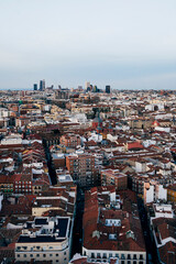 Panoramic view of the Madrid city. Spain.