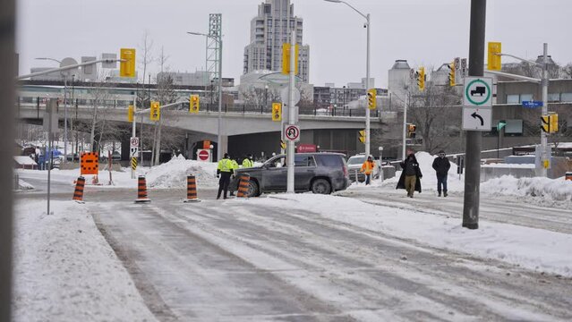 Freedom Convoy Trucker Protest 2022 Ottawa Ontario Canada Anti-Mask Anti-Vaccine Mandates COVID-19