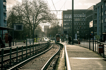 Fototapeta premium german europe railway in the city