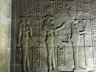 The real 3D drawings of the famous gods of egypt
