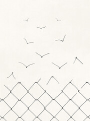 Illustration of freedom surreal abstract concept © fran_kie