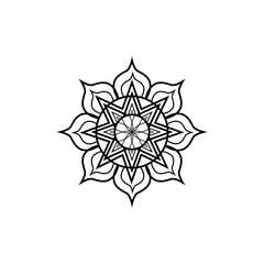 mandala design logo leaf illustration vector decoration