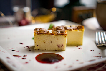Traditional Georgian sweets and desserts with hazelnuts, walnuts, grape juice, honey, chocolate. Baklava, nakhini, churchkhela. Fresh fruits and candied fruits. Traditional Turkish coffee.