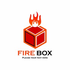 Fire box logo template illustration