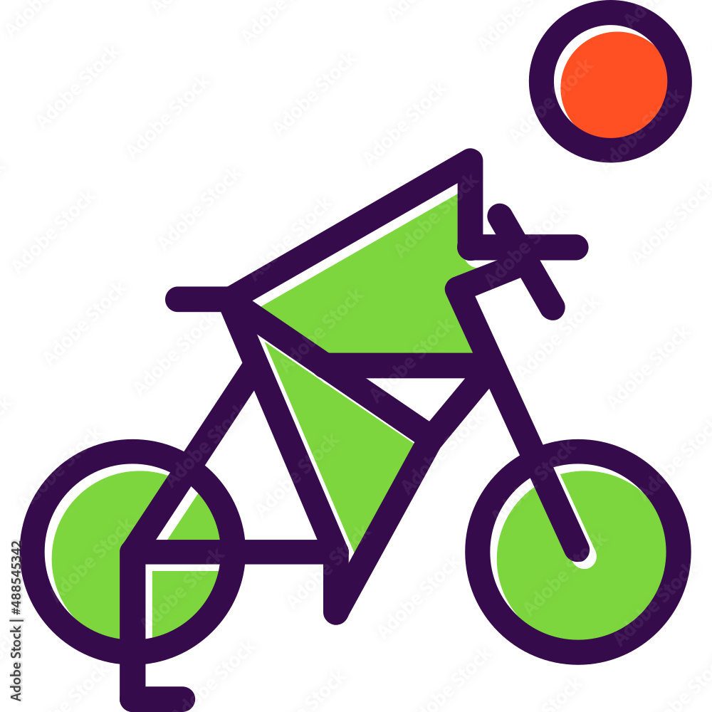 Sticker biking icon