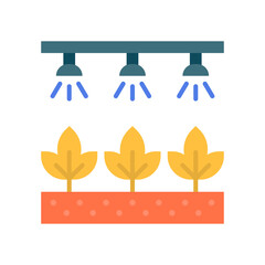 Plants Irrigation Vector Flat Icon Design illustration. Agriculture and Farming Symbol on White background EPS 10 File