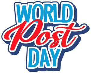 World Post Day word banner