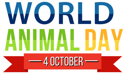 World Animal Day logo banner