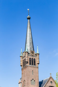 Church tower iof Holy Mary church in Goes Zuid Beveland Zeeland The Netherlands