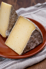 French mountain cheese from Alps, tomme de Savoie