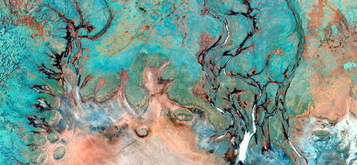 the enchanted forest, abstract photography of the deserts of Africa from the air. aerial view of...