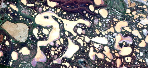 genesis of life, abstract photography of the deserts of Africa from the air. aerial view of desert...