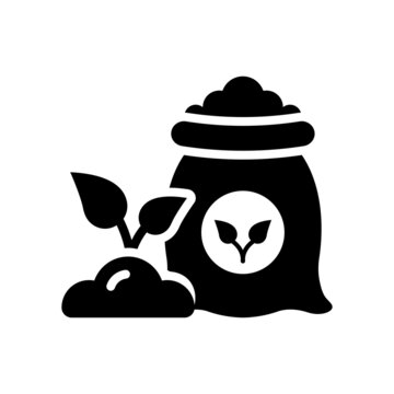 Plant Fertilizer Vector Solid Icon Design illustration. Agriculture and Farming Symbol on White background EPS 10 File