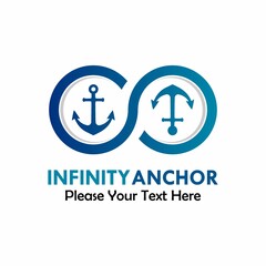 Infinity anchor logo template illustration