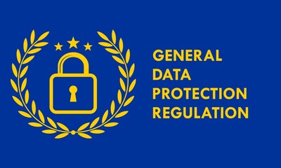 GDPR - General data protection regulation logo template illustration
