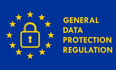 GDPR - General data protection regulation logo template illustration