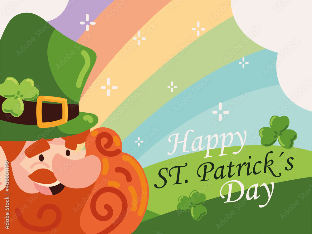 Sticker happy st patricks day invitation card