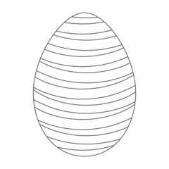 Doodle Easter egg. Sketch eggs for cards, logos, holidays. Happy Easter hand drawn isolated on white background. Vector set of easter eggs in doodle style. Hand drawn illustration