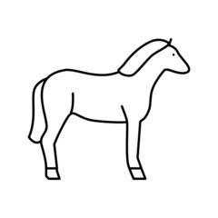 horse animal line icon vector illustration