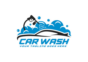 Car wash logo design vector illustration