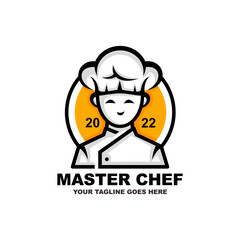 Chef logo design vector illustration. Restaurant logo