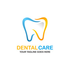 Dental care logo design vector illustration. Dental logo. Orthodontic logo