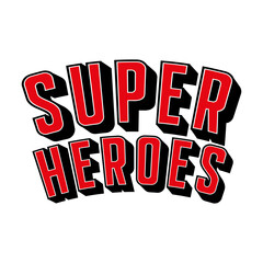 super heroes lettering