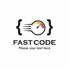 Fast  code logo template illustration