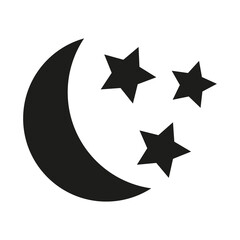 Moon and stars icon. logo template. Vector illustration. eps 10