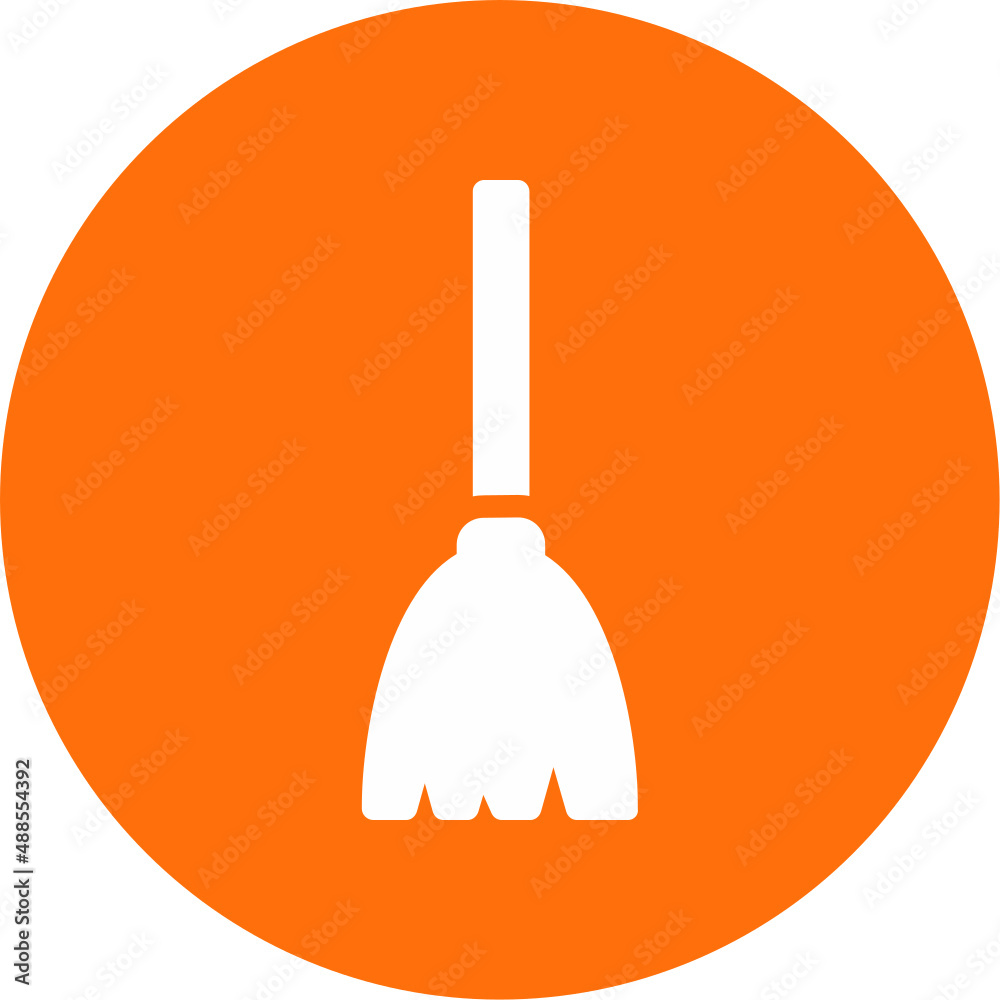 Wall mural broom icon