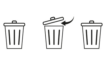 Basket vector icon. Dumpsters on a white background illustration. eps10