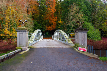 White bridge over the river