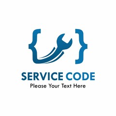 Obraz premium Service code logo template illustration