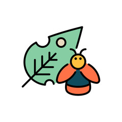 Plant Bug Vector Filled Outline Icon Design illustration. Agriculture and Farming Symbol on White background EPS 10 File