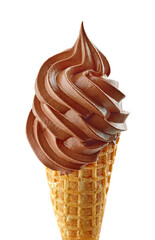 soft chocolate ice cream swirl