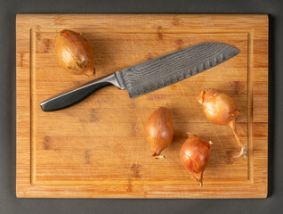 Knife on cutting board