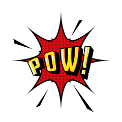 pow pop art text