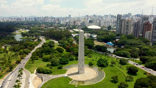 Obelisco, Ibirapuera park, S&atilde;o Paulo, Brazil