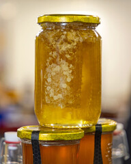Honeycomb Honey Jar